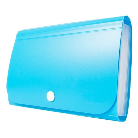 Teczka z przegródkami MINI organizer harmonijkowy na zatrzask 5903242102851 B6 kolor: niebieski Tetis (BT613-N niebieski) Tetis