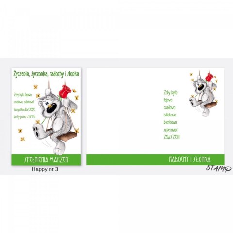 Kartka składana Happy Urodzinowy dziecięcy B6 Ev-corp (STKH-003) Ev-corp