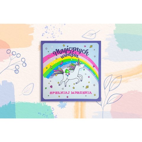 Kartka składana KARNET KW NEON UNICORN TECZA kw Henry (5907465664417) Henry
