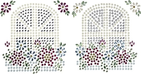 Kryształki Craft-Fun Series okna ze skrzyniami kwiatów mix Titanum (24MH03221) Titanum