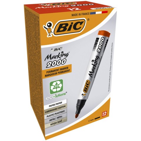 Marker permanentny Marking 2000 wkład czerwony 1,5mm okrągła końcówka Bic (8209133) Bic