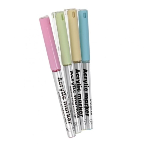 Marker permanentny akrylowy z pedzelkiem wkład mix pędzelek końcówka Starpak (548337) Starpak