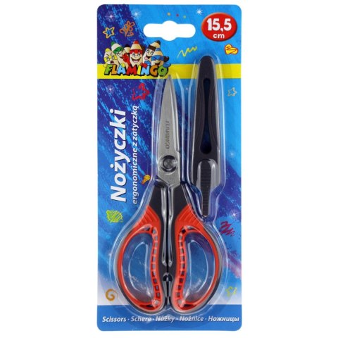 Nożyczki z zatyczką na ostrzu 14,5cm Flamingo (SH058.04XA) Flamingo