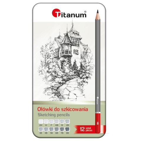 Ołówek w metalowym pudełku 8B-2H Titanum Titanum