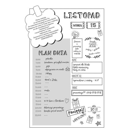 Organizer BUJ O Black 240k A5 mix Interdruk (A5) Interdruk