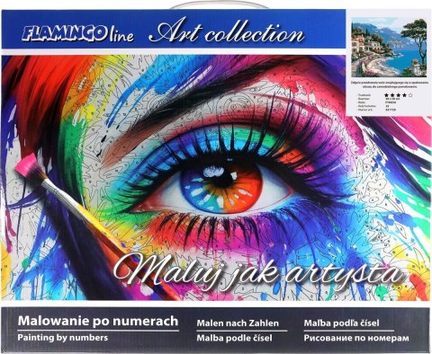 Zestaw kreatywny Malowanie po numerach 40x50cm Pejzaż 1 Flamingo Line (fyh050) Flamingo Line