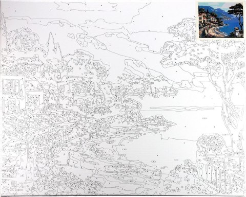 Zestaw kreatywny Malowanie po numerach 40x50cm Pejzaż 1 Flamingo Line (fyh050) Flamingo Line