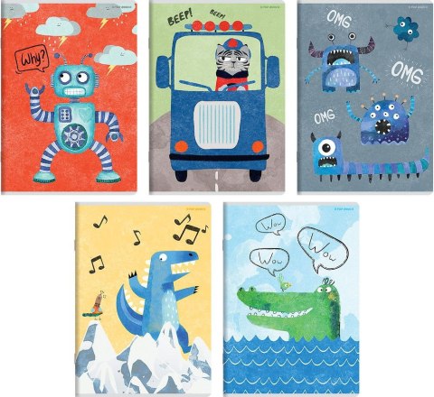 Zeszyt BOYS CARD A6 32k. 70g krata Top 2000 (400181858) Top 2000