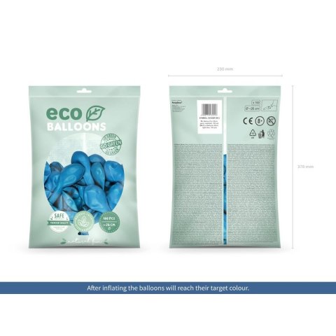 Balon gumowy Pastel Eco Balloons niebieski jasny 260mm Partydeco (ECO26P-001J) Partydeco