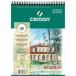 Blok rysunkowy Canson Student A5 biały 200g 50k (400121823) Canson