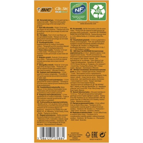 Długopis wkład czarny 1,0mm Bic (8806871) Bic