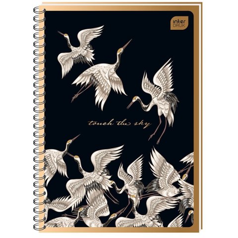 Kołozeszyt (kołonotatnik) Metalic Satin Gold A6 80k. 70g krata Interdruk (KOŁOZA680MSG) Interdruk