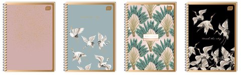 Kołozeszyt (kołonotatnik) Metalic Satin Gold A6 80k. 70g krata Interdruk (KOŁOZA680MSG) Interdruk