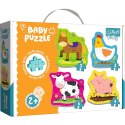 Puzzle baby classic zierzęta na wsi 3, 4, 5, 6 el. Trefl (36070) Trefl