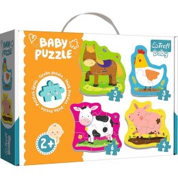 Puzzle Trefl baby classic zierzęta na wsi 3, 4, 5, 6 el. (36070) Trefl