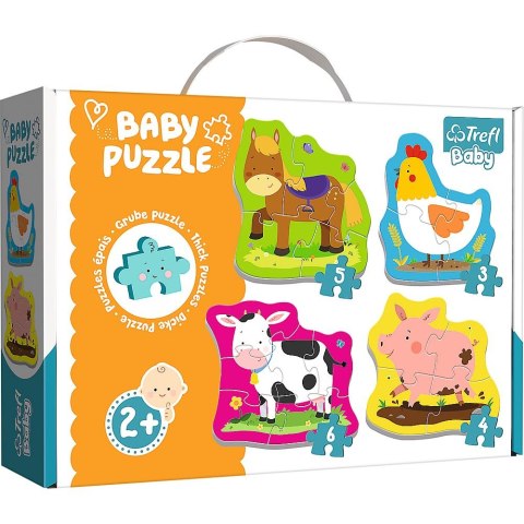 Puzzle baby classic zierzęta na wsi 3, 4, 5, 6 el. Trefl (36070) Trefl