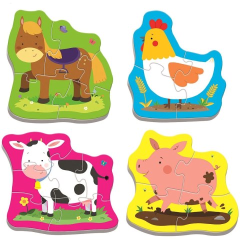 Puzzle baby classic zierzęta na wsi 3, 4, 5, 6 el. Trefl (36070) Trefl