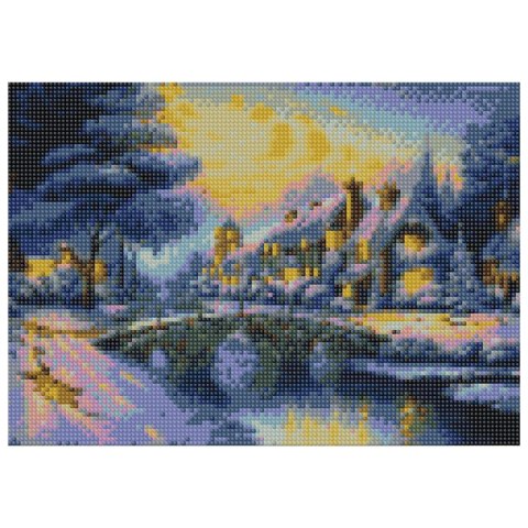 Zestaw kreatywny Diamentowa mozaika 30x40cm Zima Flamingo Line (TGD72807) Flamingo Line