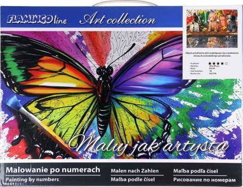 Zestaw kreatywny Malowanie po numerach 30x40cm Szczenięta Flamingo Line (FSY79) Flamingo Line