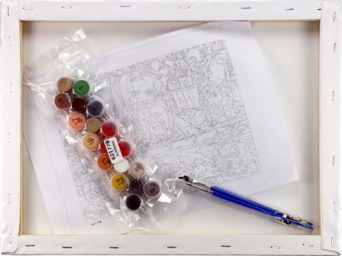 Zestaw kreatywny Malowanie po numerach 30x40cm Szczenięta Flamingo Line (FSY79) Flamingo Line