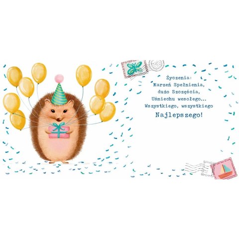 Kartka składana kw Karnet KW jeż Henry (5905701485796) Henry