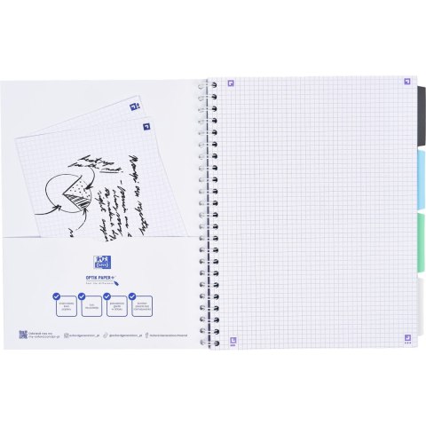 Notes (notatnik) pastel A4 80k. krata Oxford (400182938) Oxford