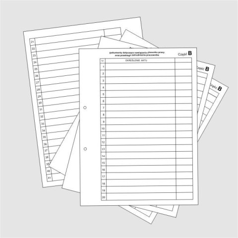 Przekładka alfabetyczna B A4 biała 50k B [mm:] 255x300 Warta (1824-339-012) Warta