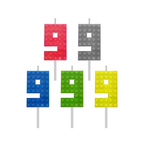 Świeczka urodzinowa klocki numer 9 Godan (7C-SUK9) Godan