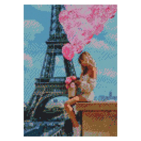 Zestaw kreatywny Diamentowa mozaika 30x40cm Wieża Eiffla Flamingo Line (TSGK74715) Flamingo Line