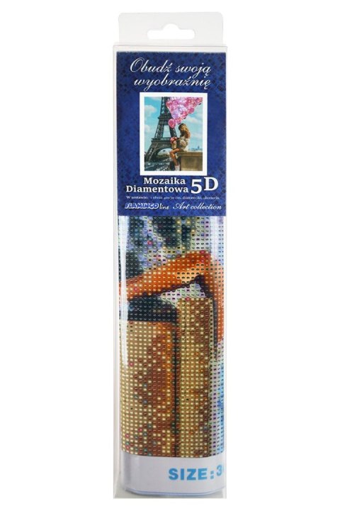 Zestaw kreatywny Diamentowa mozaika 30x40cm Wieża Eiffla Flamingo Line (TSGK74715) Flamingo Line