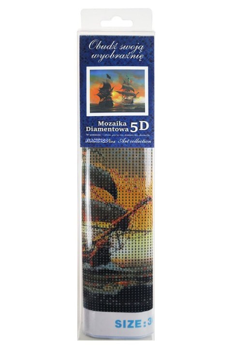 Zestaw kreatywny Diamentowa mozaika 30x40cm Żaglowce Flamingo Line (TMS20590) Flamingo Line