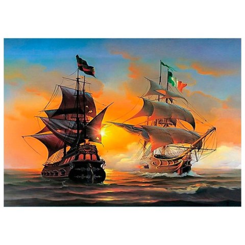 Zestaw kreatywny Diamentowa mozaika 30x40cm Żaglowce Flamingo Line (TMS20590) Flamingo Line