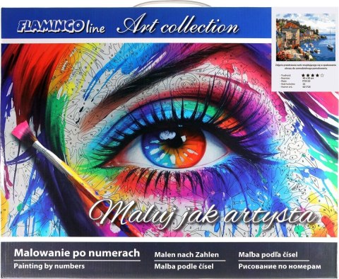 Zestaw kreatywny Malowanie po numerach 40x50cm Kamienny taras nad Morzem Śródziemnym Flamingo Line (fys133) Flamingo Line