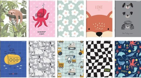 Zeszyt megamix A5 32k. 70g podwójna linia kolor Top 2000 (400183672) Top 2000