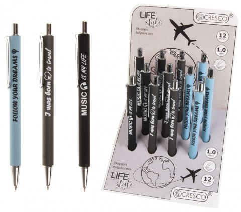 Długopis Zenith 4 12 SZT I LOVE PETS 5907464223820 wkład niebieski 1,0mm Cresco (230006) Cresco