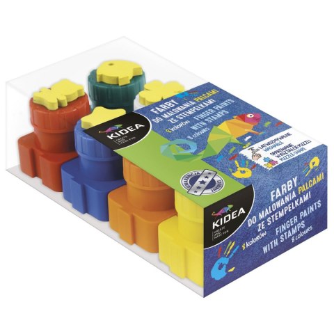 Farba do malowania palcami +stempelki 8 szt 8 kolor. Derform (FDPS8KA) Derform