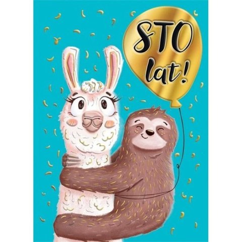 Kartka składana Karnet B6 LAMA Z LENIWCEM B6 Henry (5905701483730) Henry