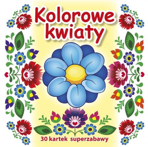 Kolorowanka Kolorowe kwiaty