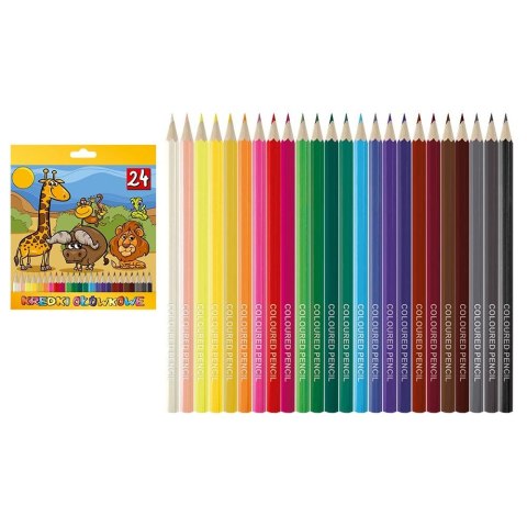 Kredki ołówkowe sześciokątne 24 kol. 24 kol. Titanum Titanum