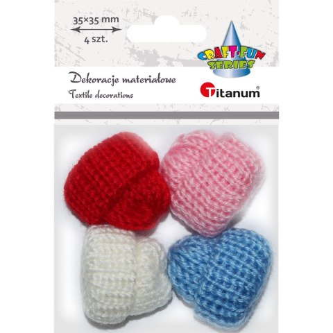 Ozdoba materiałowa Craft-Fun Series czapeczki włóczkowe Titanum (172284) Titanum