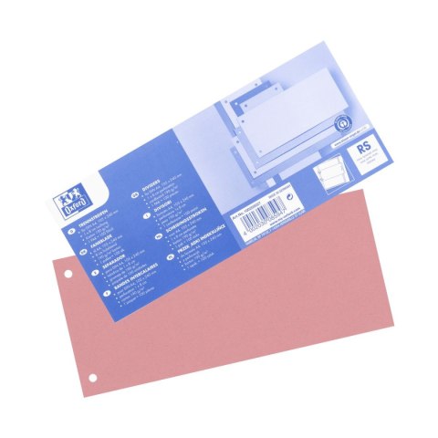 Przekładka czysta 1/3 A4 różowa 180g 100k Oxford (100205027) Oxford