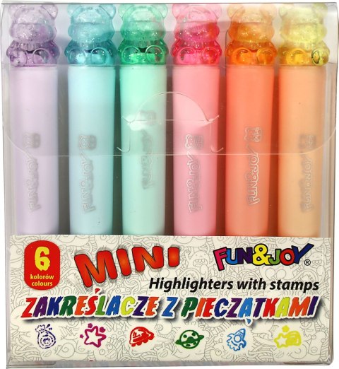 Zakreślacz wkład 6 kolorów 1-4mm Fun&Joy (FJ01060555) Fun&Joy