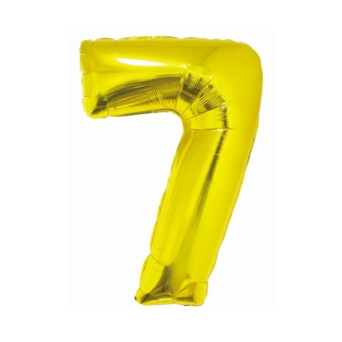 Balon foliowy Smart cyfra 7 złota 76cm Godan (CH-SZL7) Godan