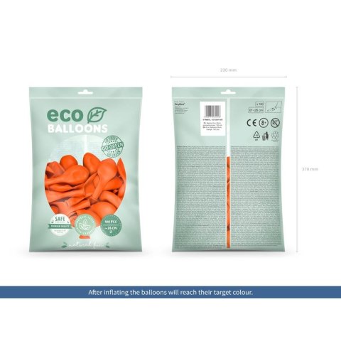 Balon gumowy Pastel Eco Balloons pomarańczowy Partydeco (ECO26P-005) Partydeco