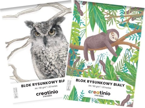 Blok rysunkowy A4 biały 90g 20k Creatinio (400176663) Creatinio