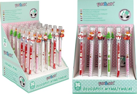 Długopis wymazywalny CHRISTMAS wkład niebieskie 0,7mm Fun&Joy Fun&Joy
