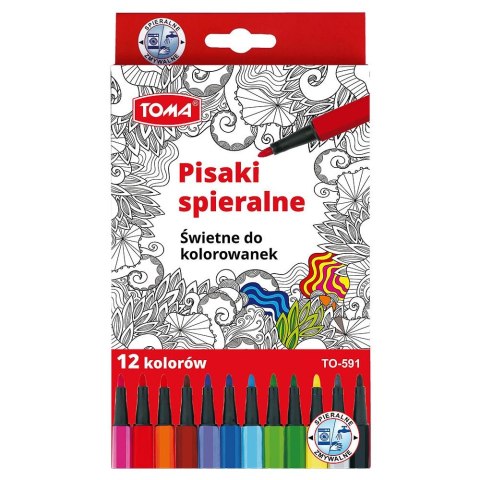 Flamaster zmywalny 12 kol. Toma (TO-591) Toma