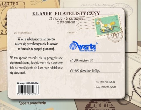 Klaser filatelistyczny [mm:] 215x305 Warta (1829-110-004) Warta