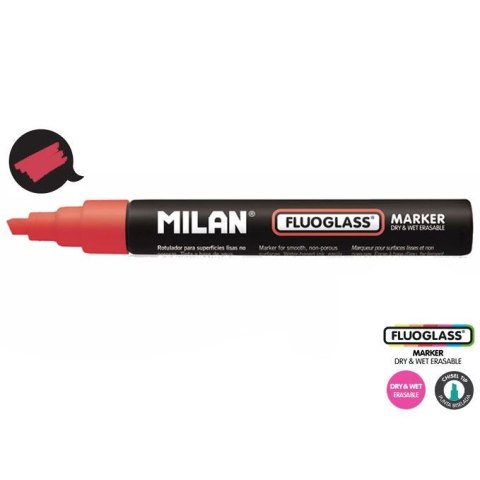 Marker specjalistyczny do szyb fluo wkład czerwony 2,0-4,0mm Milan (591293012) Milan