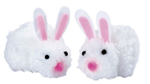 Naklejka (nalepka) Craft-Fun Series Wielkanoc zestawy do złożenia Króliki z pomponów Titanum (7529) Titanum